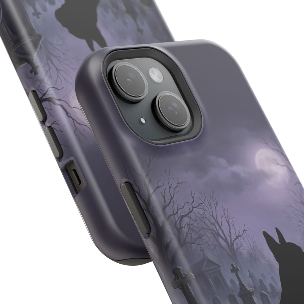 Personalized French Bulldog Moonlit Graveyard Phone Case — Wireless Charging Cover