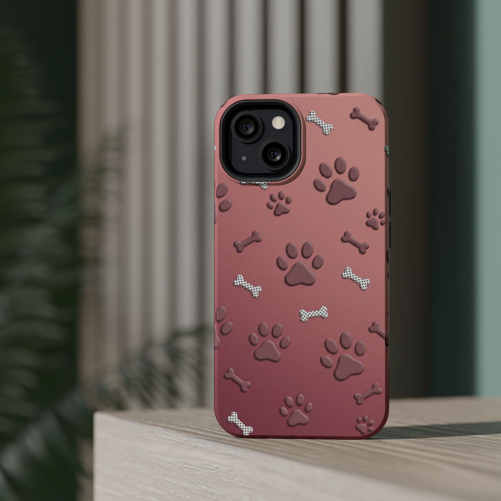 Paws & Bones Phone Case — Impact-Resistant Wireless Charging Cover