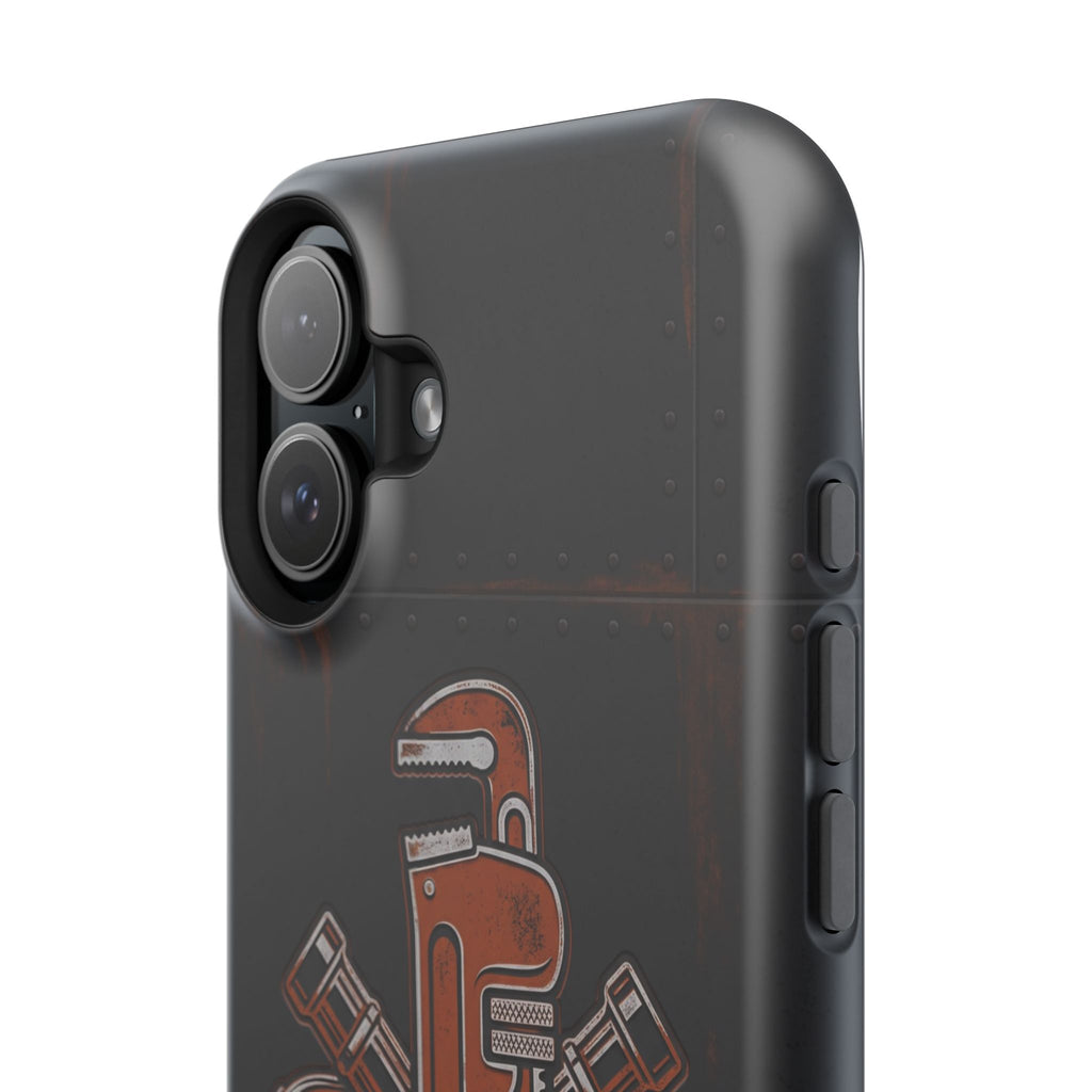Tough By Trade Phone Case — Crossed Wrenches Wireless Charging Cover