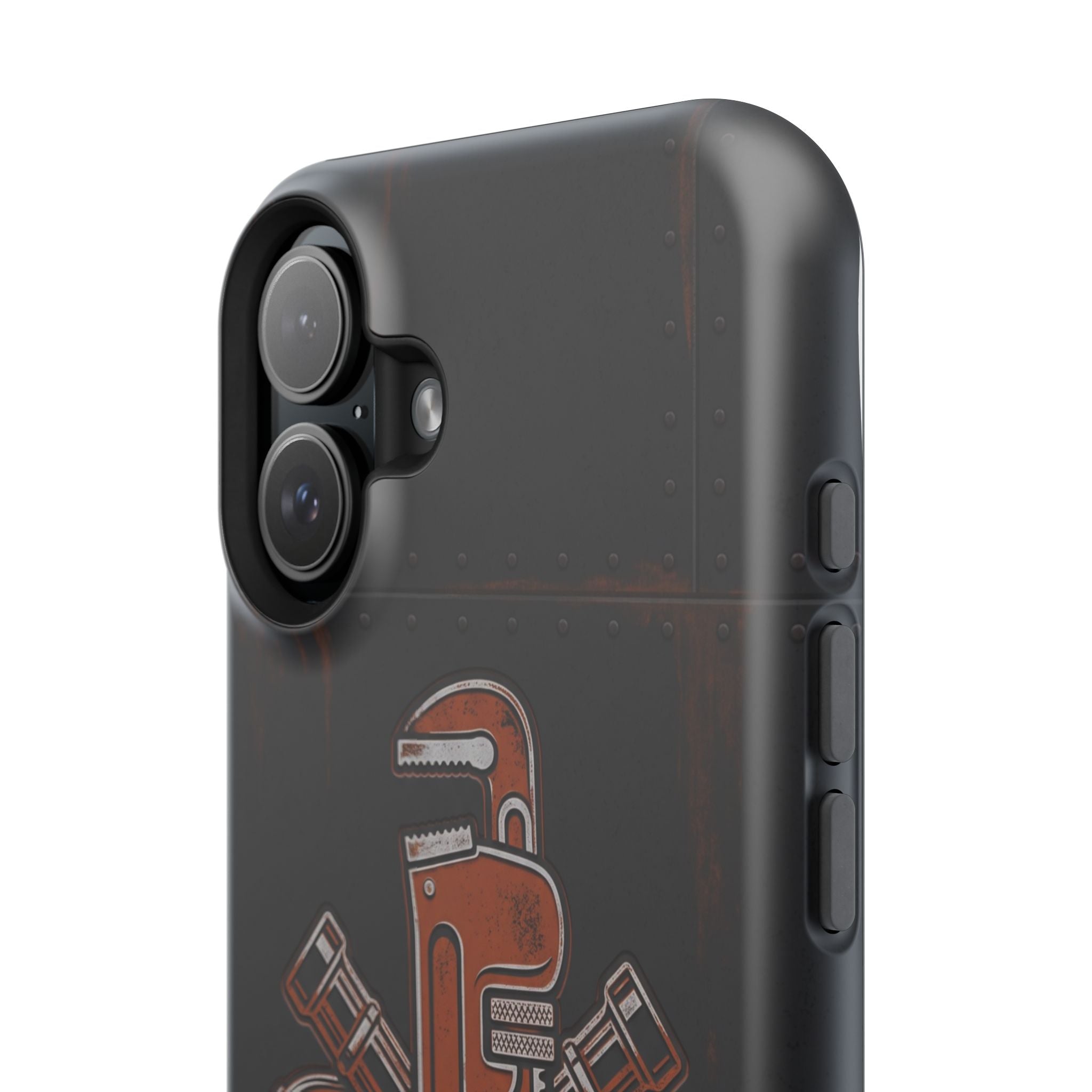 Tough By Trade Phone Case — Crossed Wrenches Wireless Charging Cover