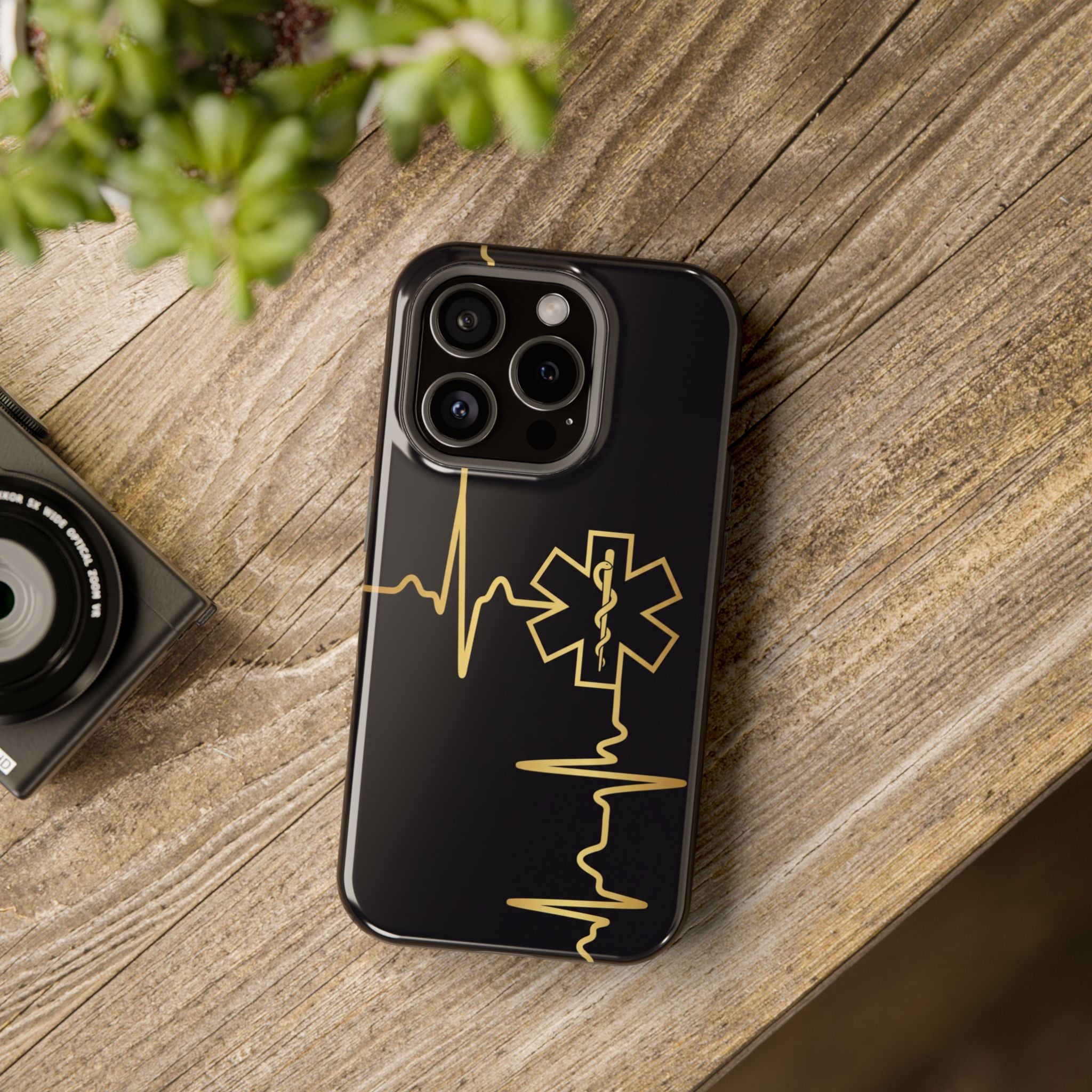 Paramedic/EMT Heartbeat Line Phone Case — Magnetic Wireless Charging Cover