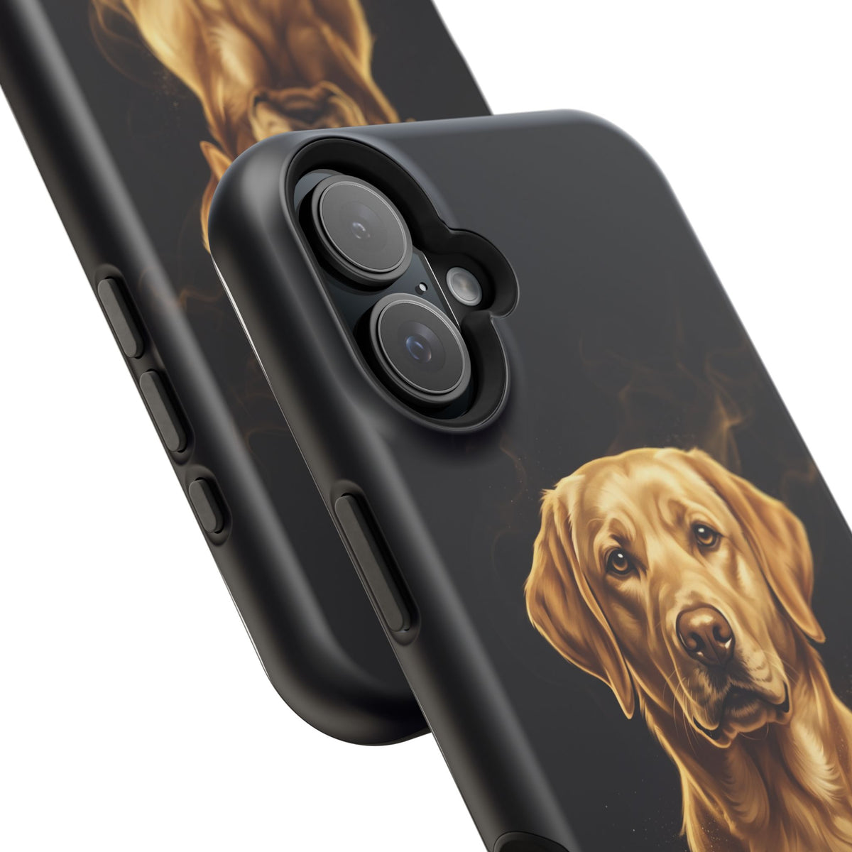 Personalized Gold Smoke Labrador Phone Case — Tough Magnetic Case with Wireless Charging