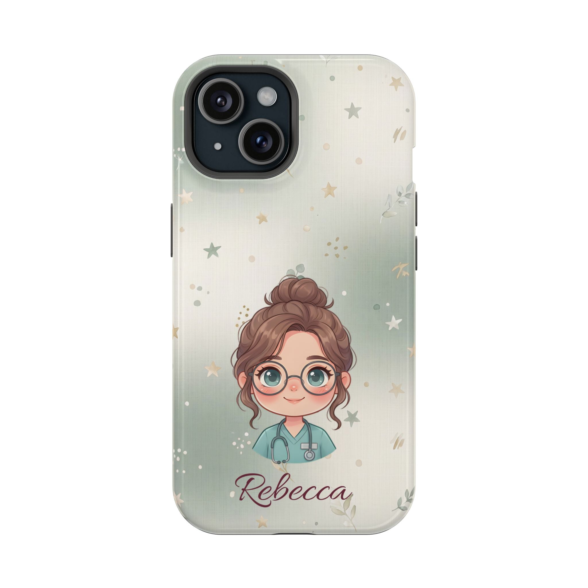 Personalized Starry Nurse Phone Case — Wireless Charging Cover