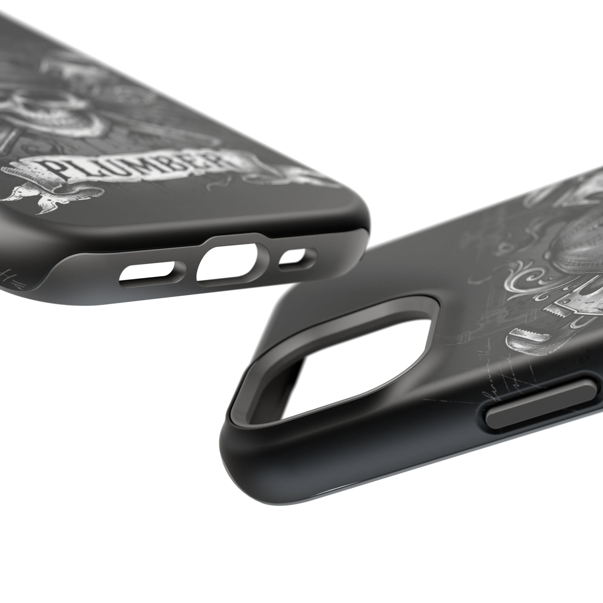 Skull & Wrenches Plumber Phone Case — Wireless Charging Cover