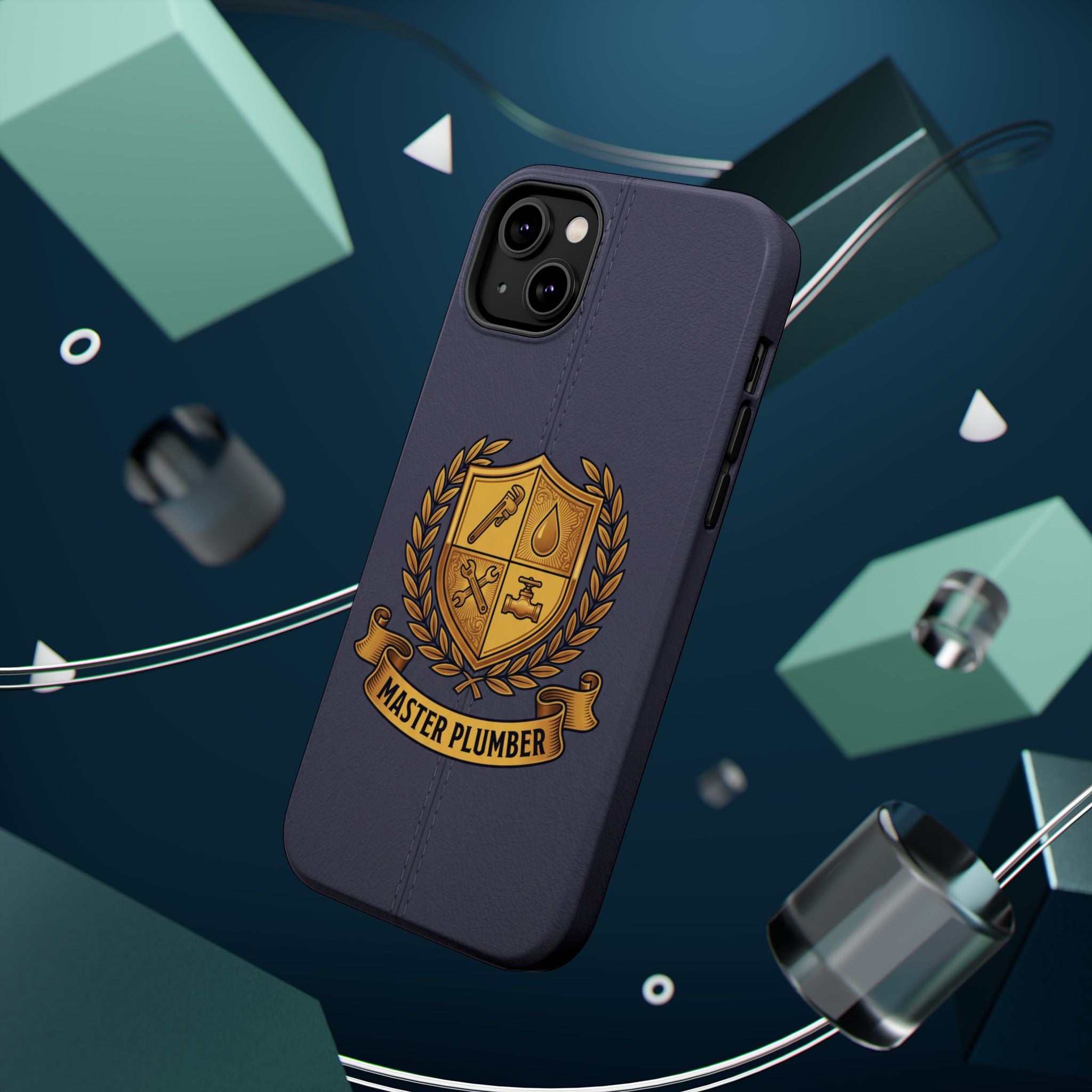Master Plumber Crest Phone Case — Heraldic Shield Wireless Charging Cover