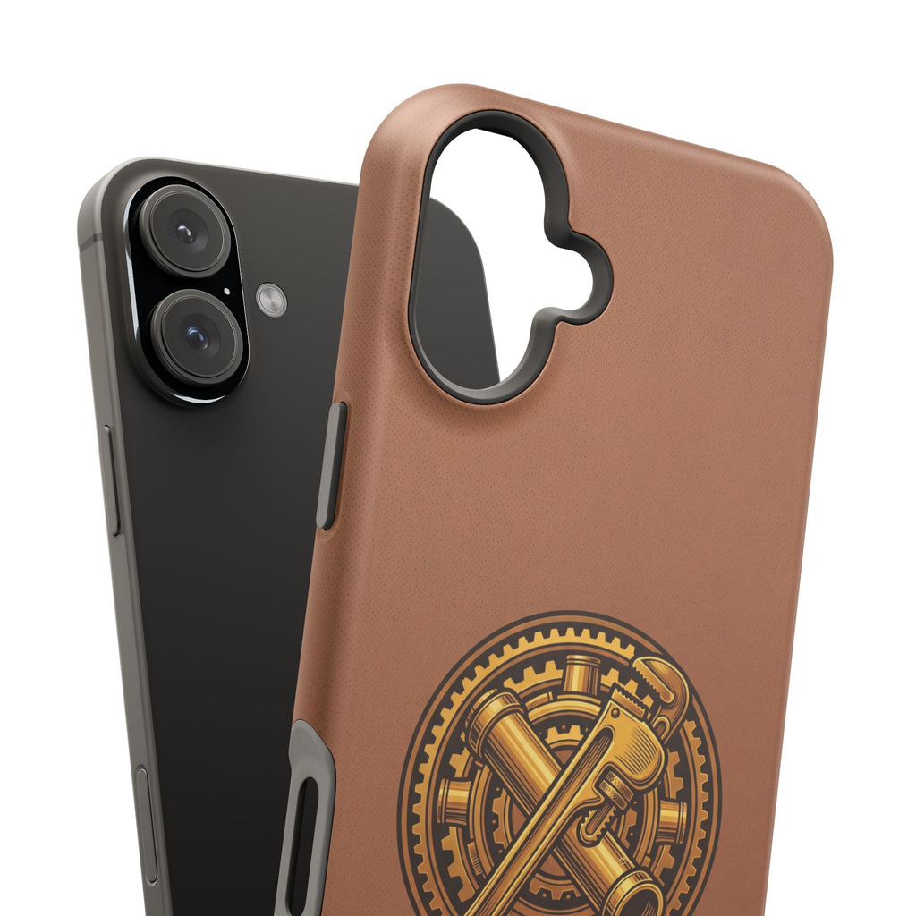 Plumber Born to Build Phone Case — Badge Wireless Charging Cover