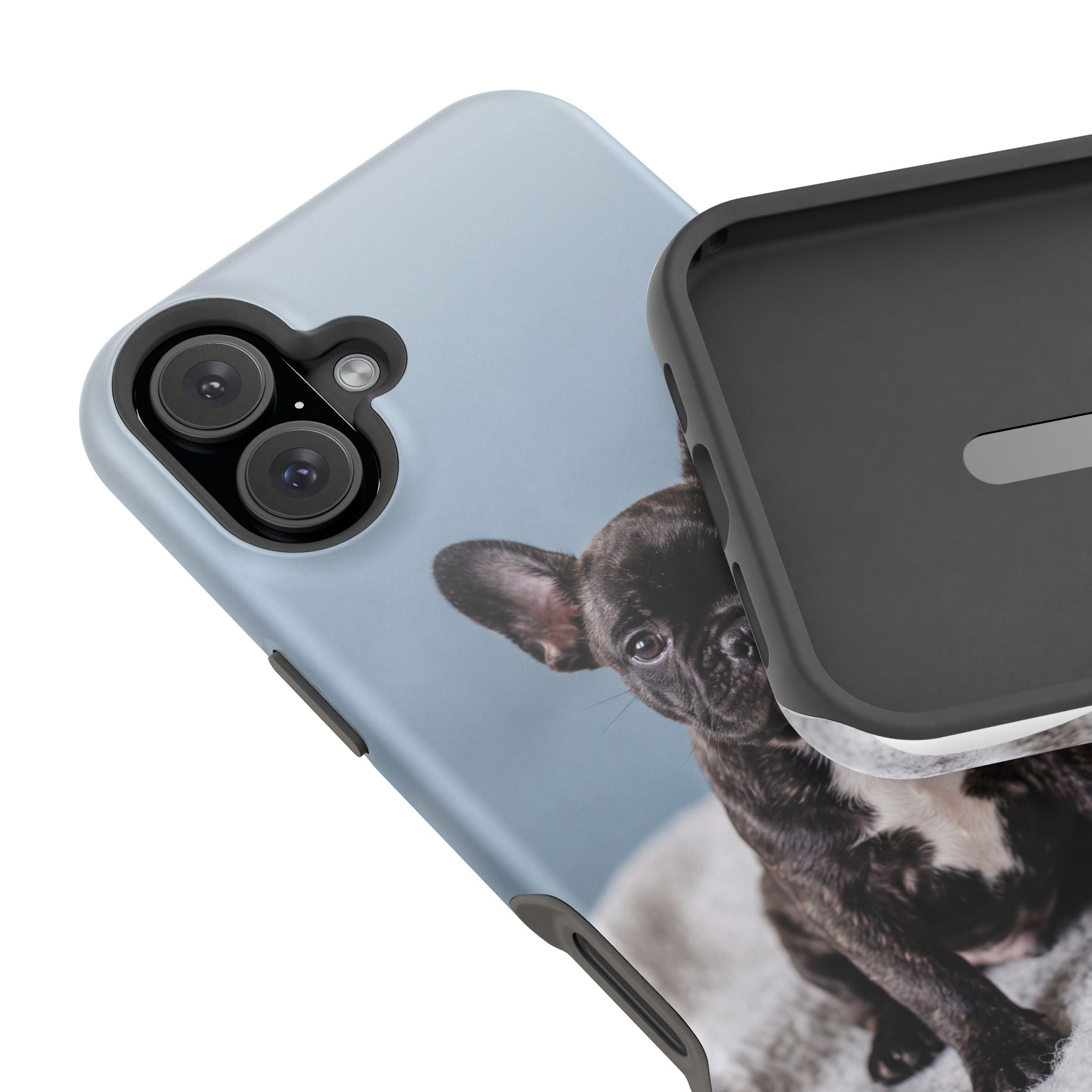 French Bulldog Puppy Phone Case — Impact-Resistant Wireless Charging Cover