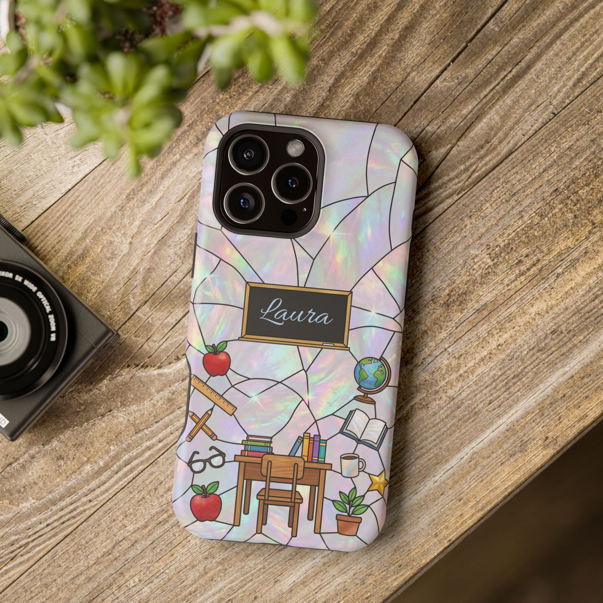 Personalized Teacher Phone Case — Impact-Resistant Wireless Charging Cover
