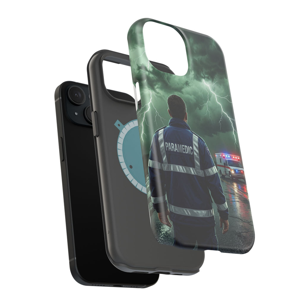 Paramedic Green Storm Phone Case — Magnetic Wireless Charging Cover