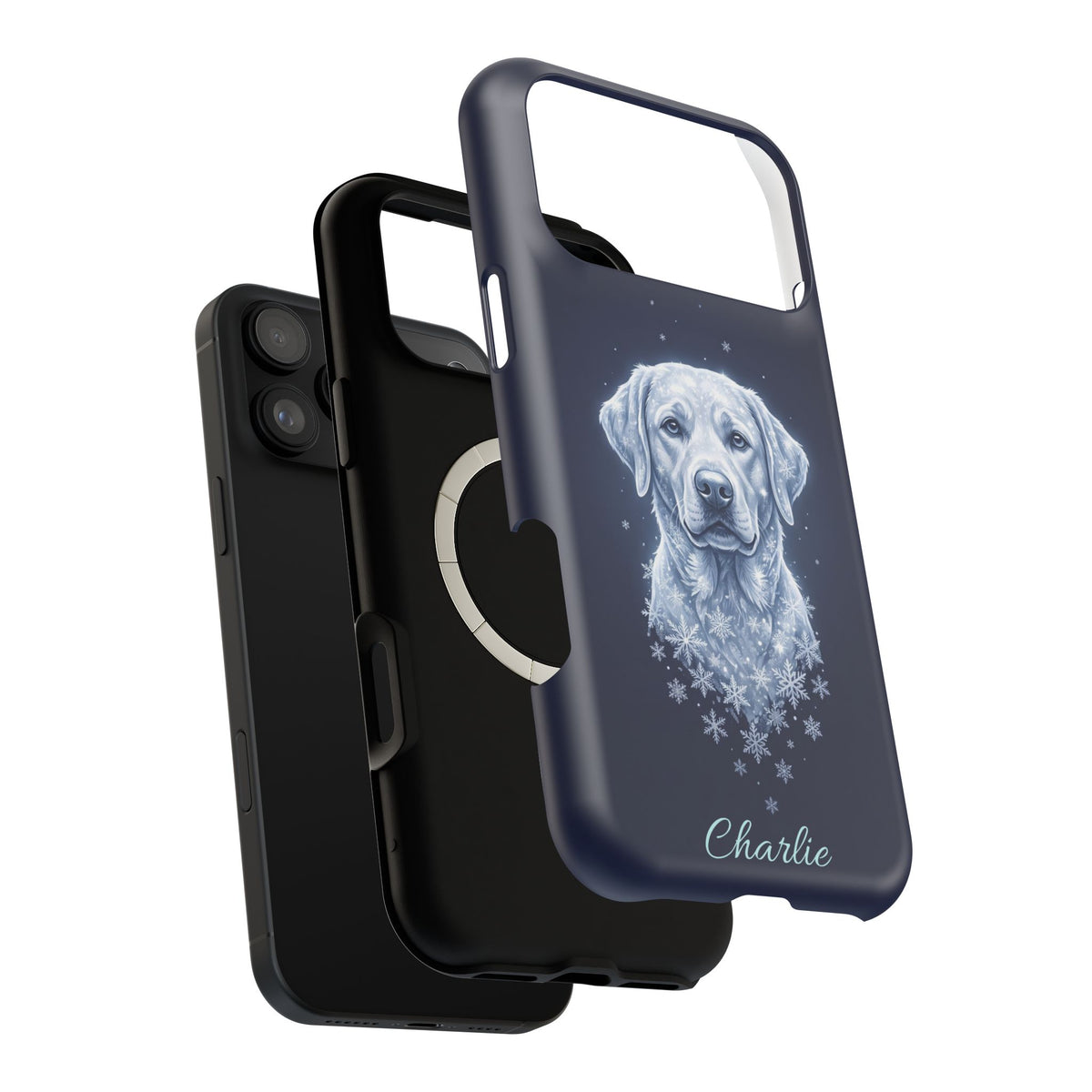 Personalized Winter Snowflake Labrador Phone Case — Tough Magnetic Case with Wireless Charging