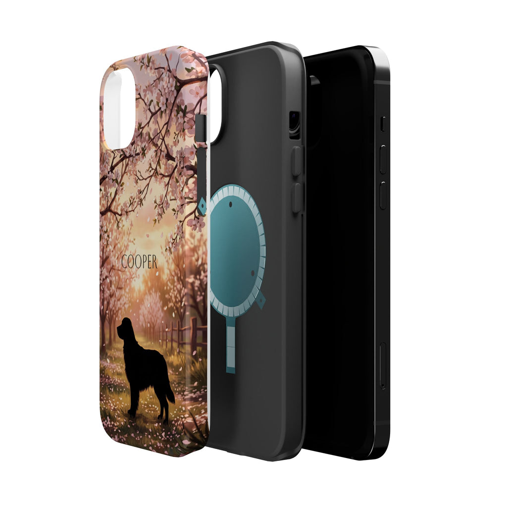 Personalized Golden Retriever Autumn Forest Phone Case — Wireless Charging Cover