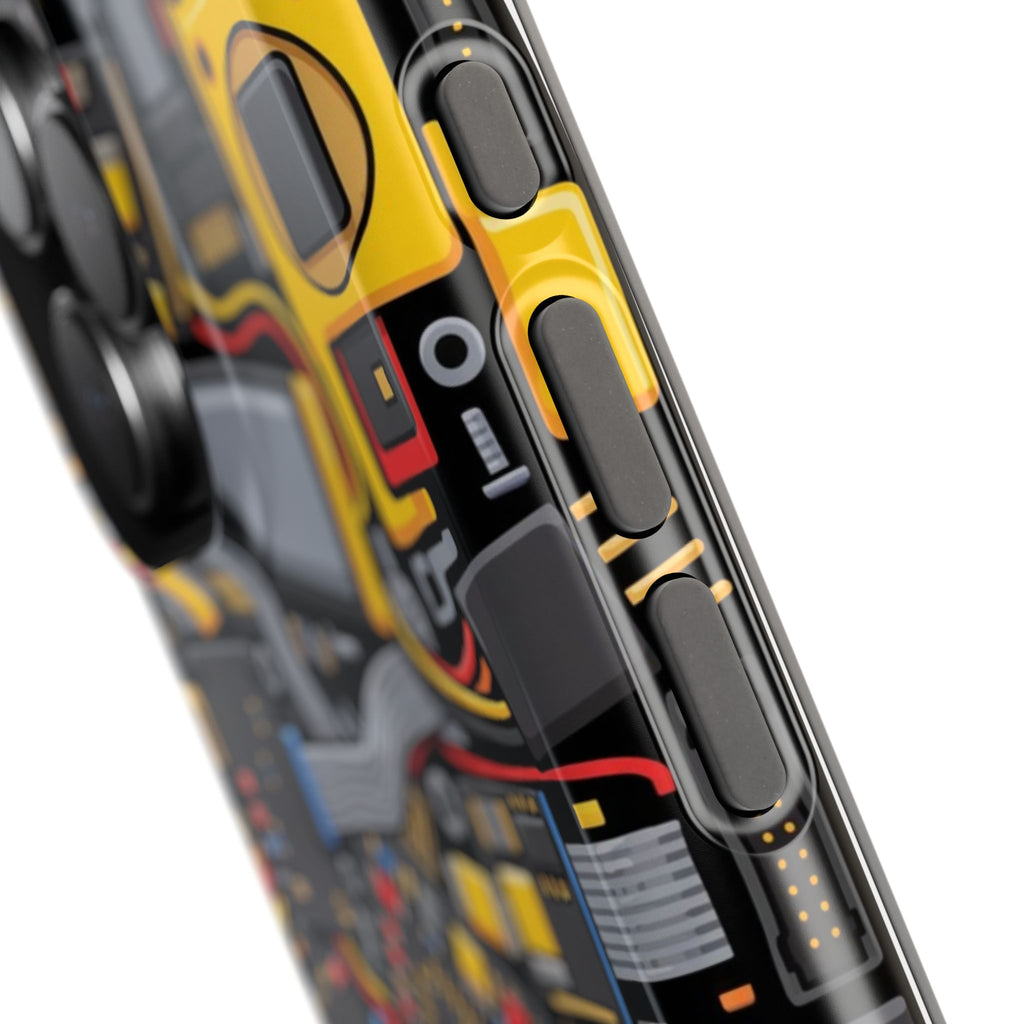 Voltage Board Phone Case — Yellow Circuit Wireless Charging Cover