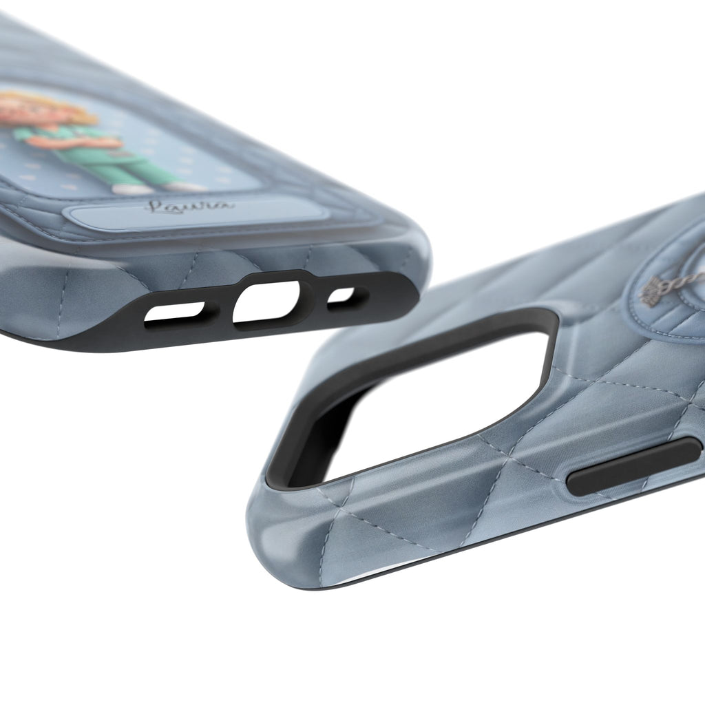 Personalized Quilted Nurse Phone Case — Wireless Charging Cover