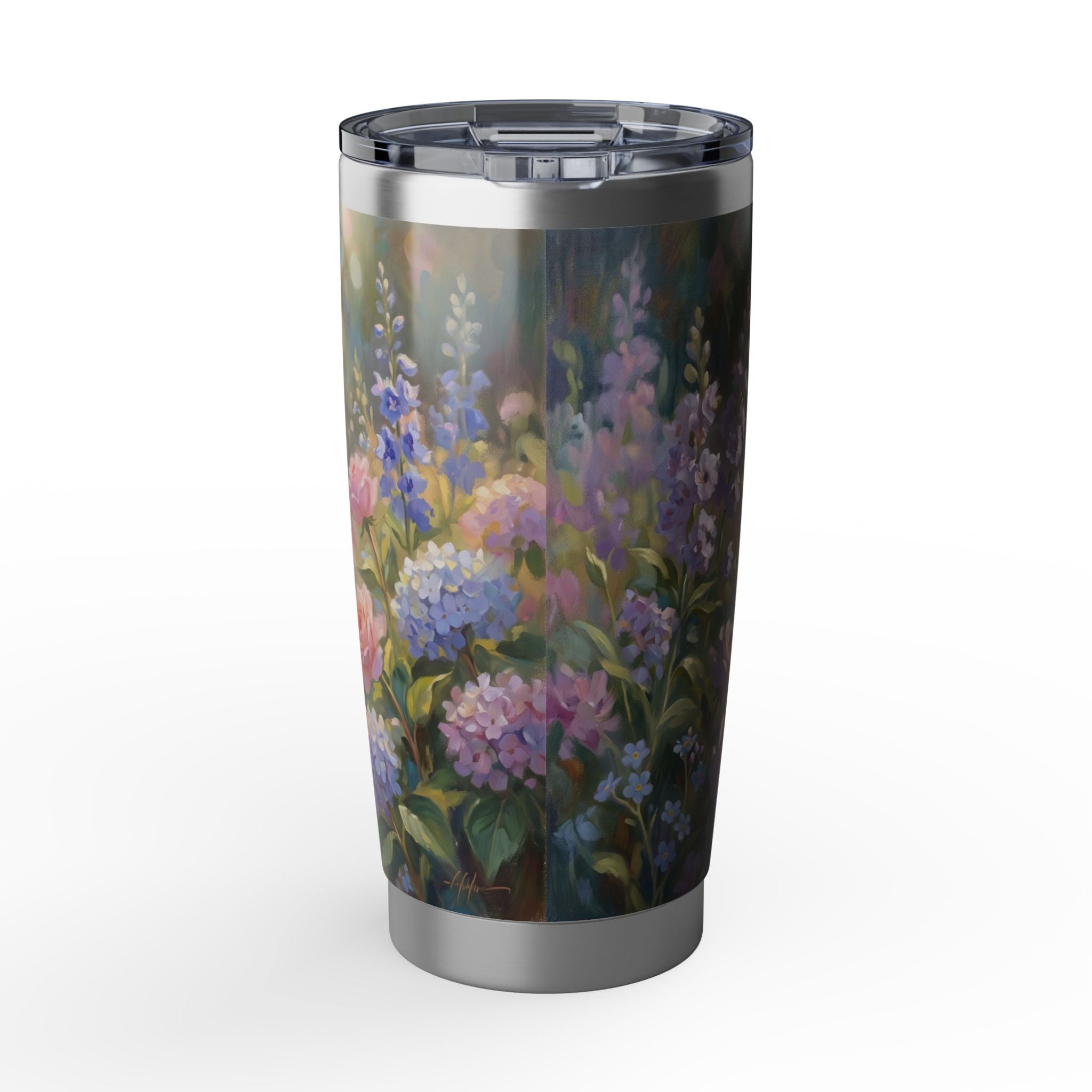Golden Retriever Tumbler Personalized – 20 oz Stainless Steel Travel Mug with Custom Name, Spring Garden Design