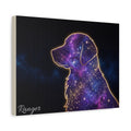 Golden Retriever Personalized Canvas | Galaxy Silhouette Wall Art