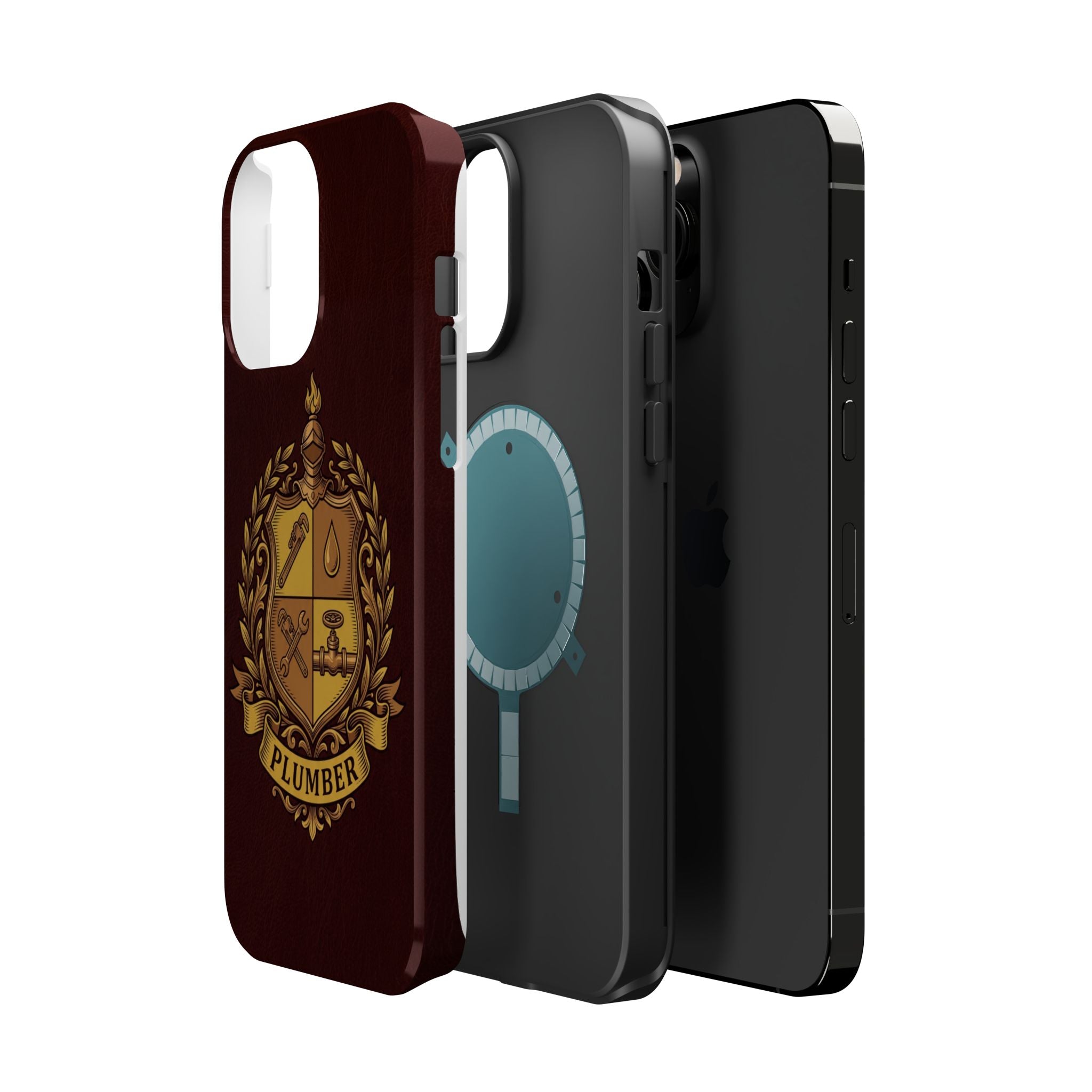 Plumber Crest Phone Case — Heraldic Shield Wireless Charging Cover