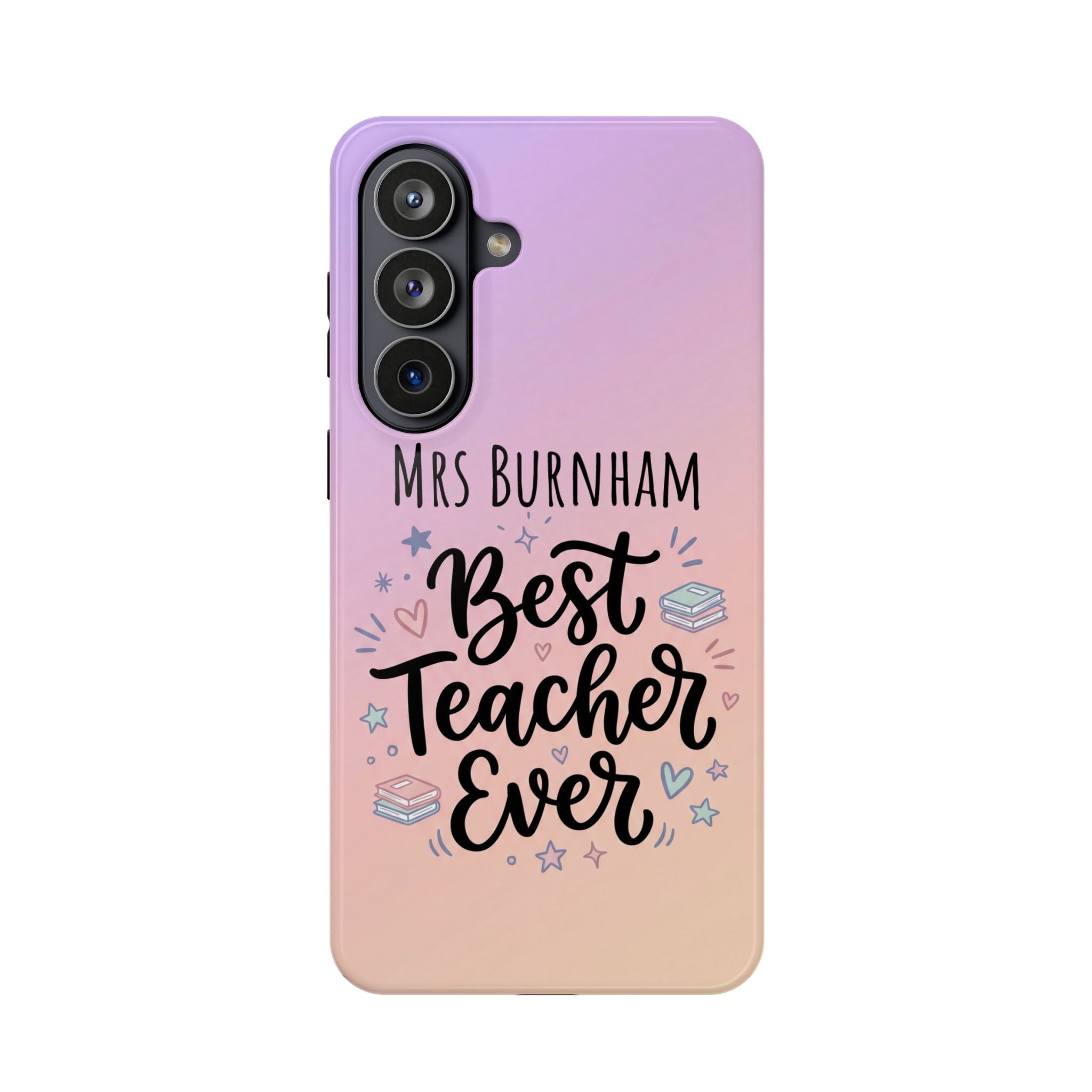 Best Teacher Ever Personalized Phone Case — Wireless Charging Cover