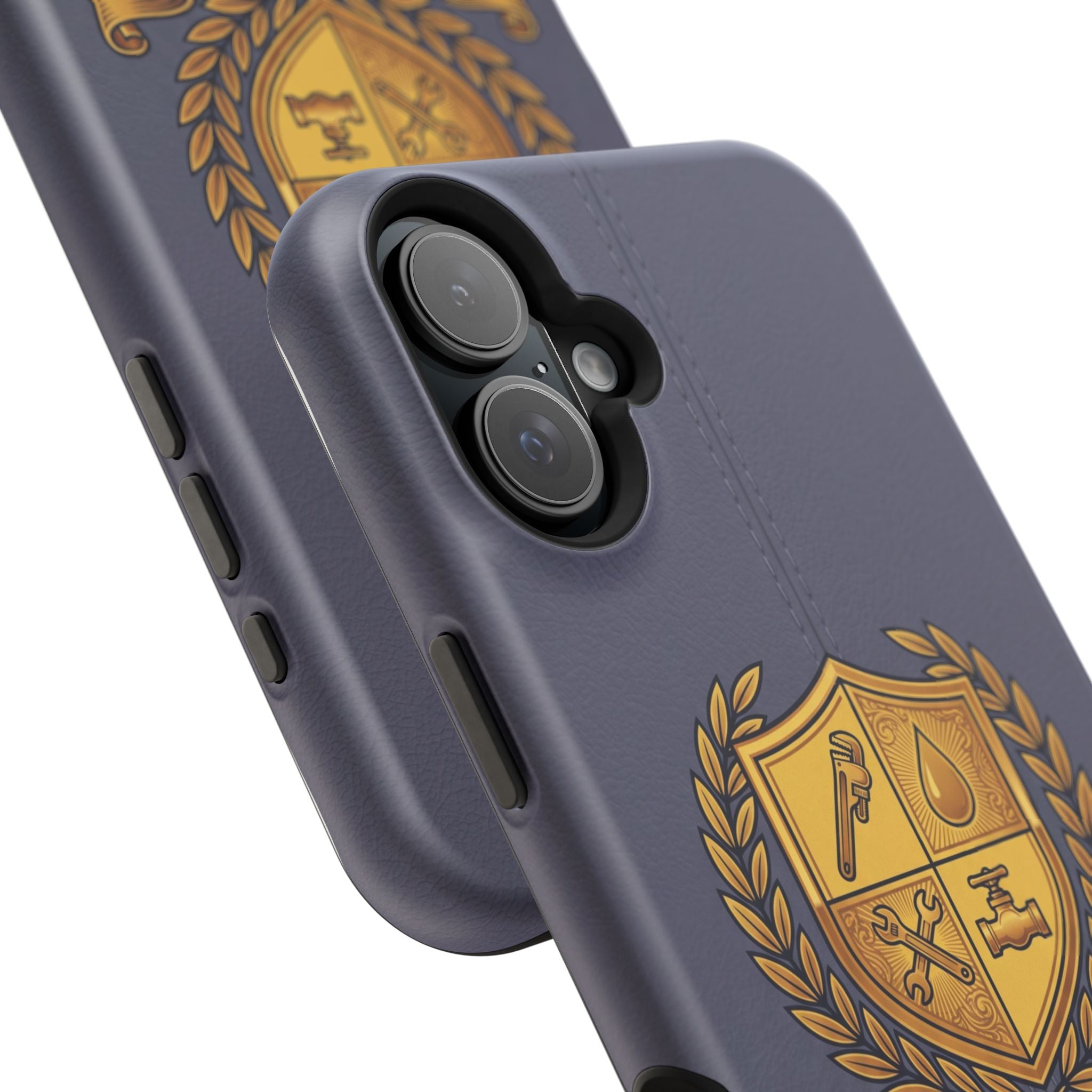 Master Plumber Crest Phone Case — Heraldic Shield Wireless Charging Cover