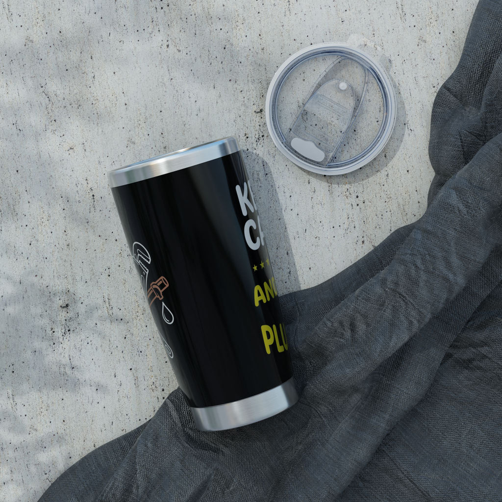 Funny Plumber Tumbler – "Keep Calm And Call A Plumber" Black Design 20 oz