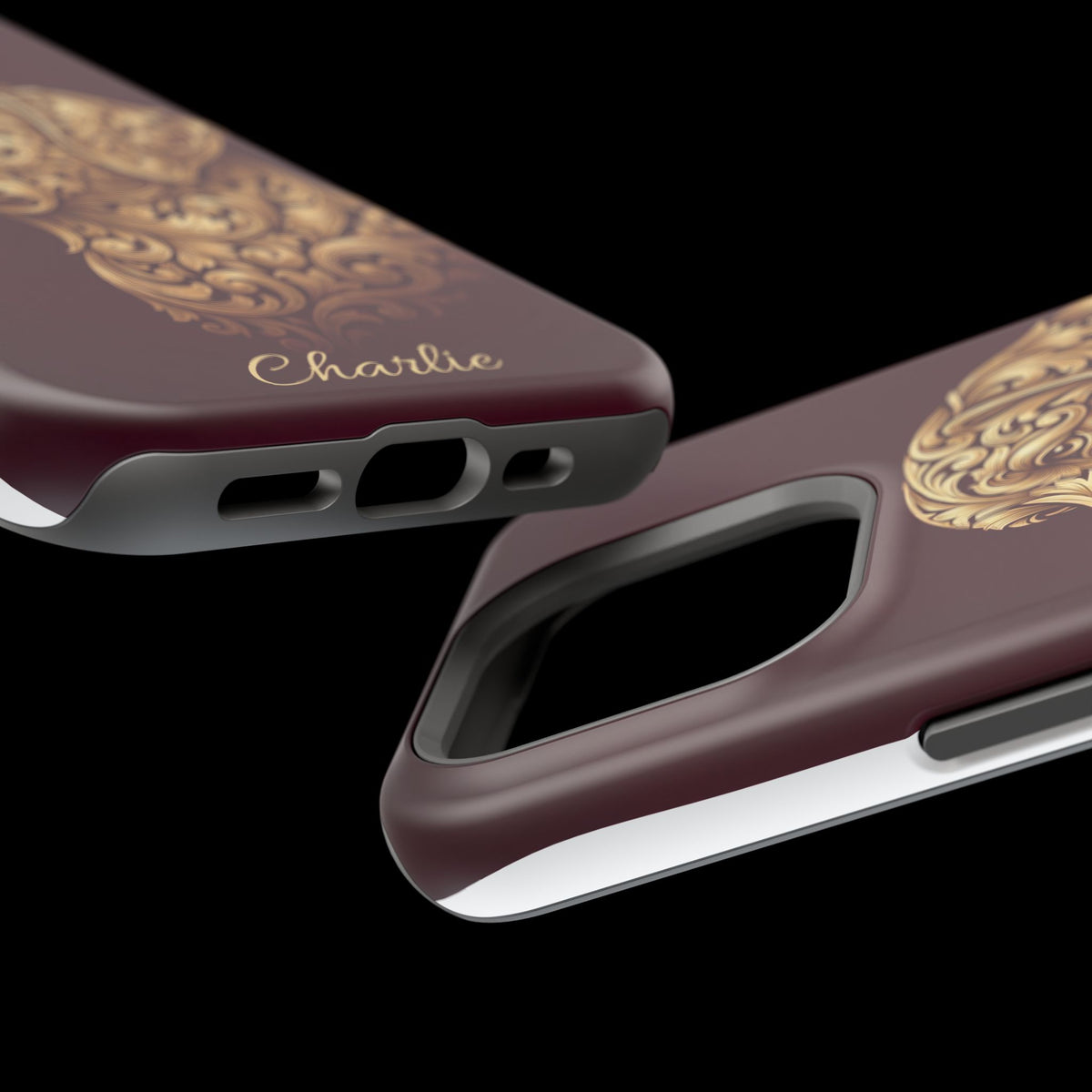 Personalized Gold Filigree Labrador Phone Case — Tough Magnetic Case with Wireless Charging