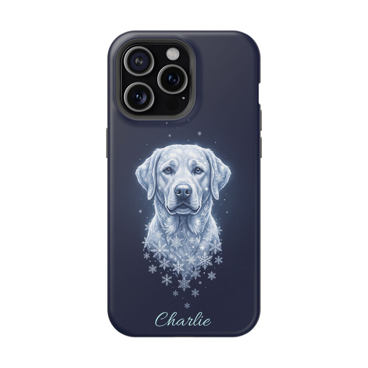 Personalized Winter Snowflake Labrador Phone Case — Tough Magnetic Case with Wireless Charging