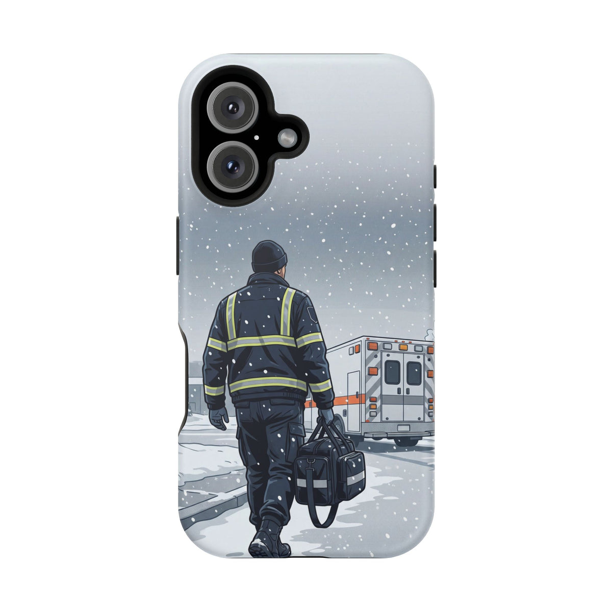 Bold Paramedic/EMT Portrait Phone Case — Magnetic Wireless Charging Cover