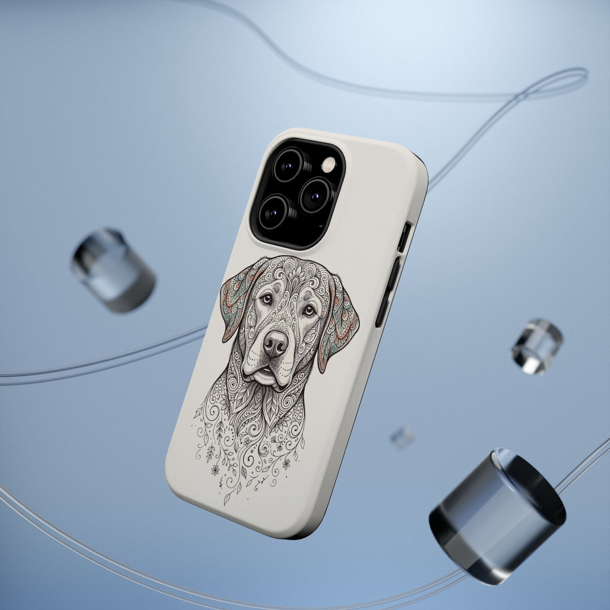 Mandala Labrador Phone Case — Tough Magnetic Case with Wireless Charging
