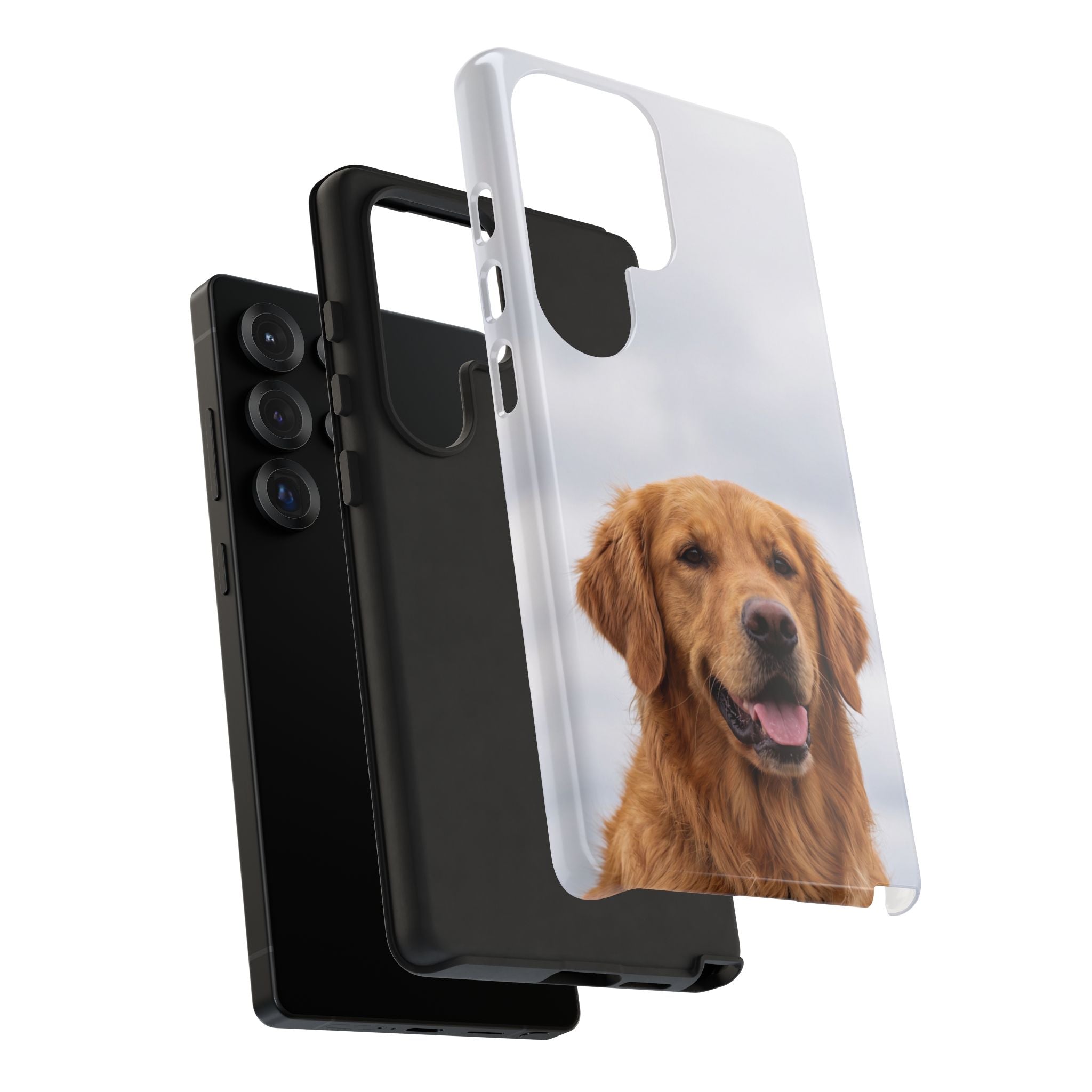 Golden Retriever Portrait Phone Case | Happy Dog Photo on Soft Sky Background | Samsung & iPhone