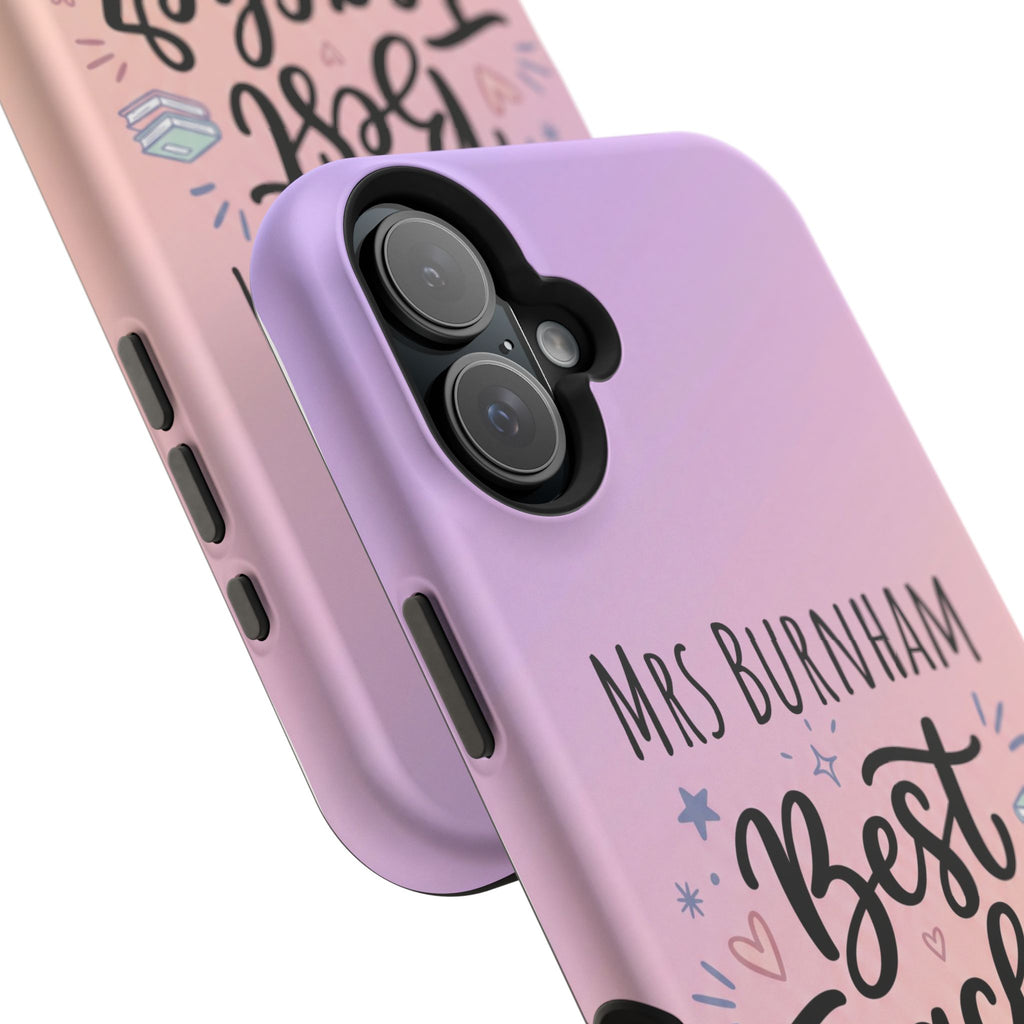 Best Teacher Ever Personalized Phone Case — Wireless Charging Cover