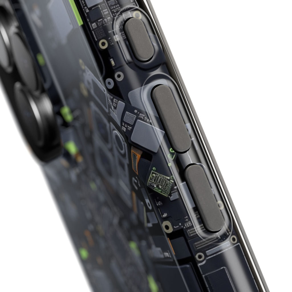 Circuit Core Phone Case — Motherboard Print Wireless Charging Cover