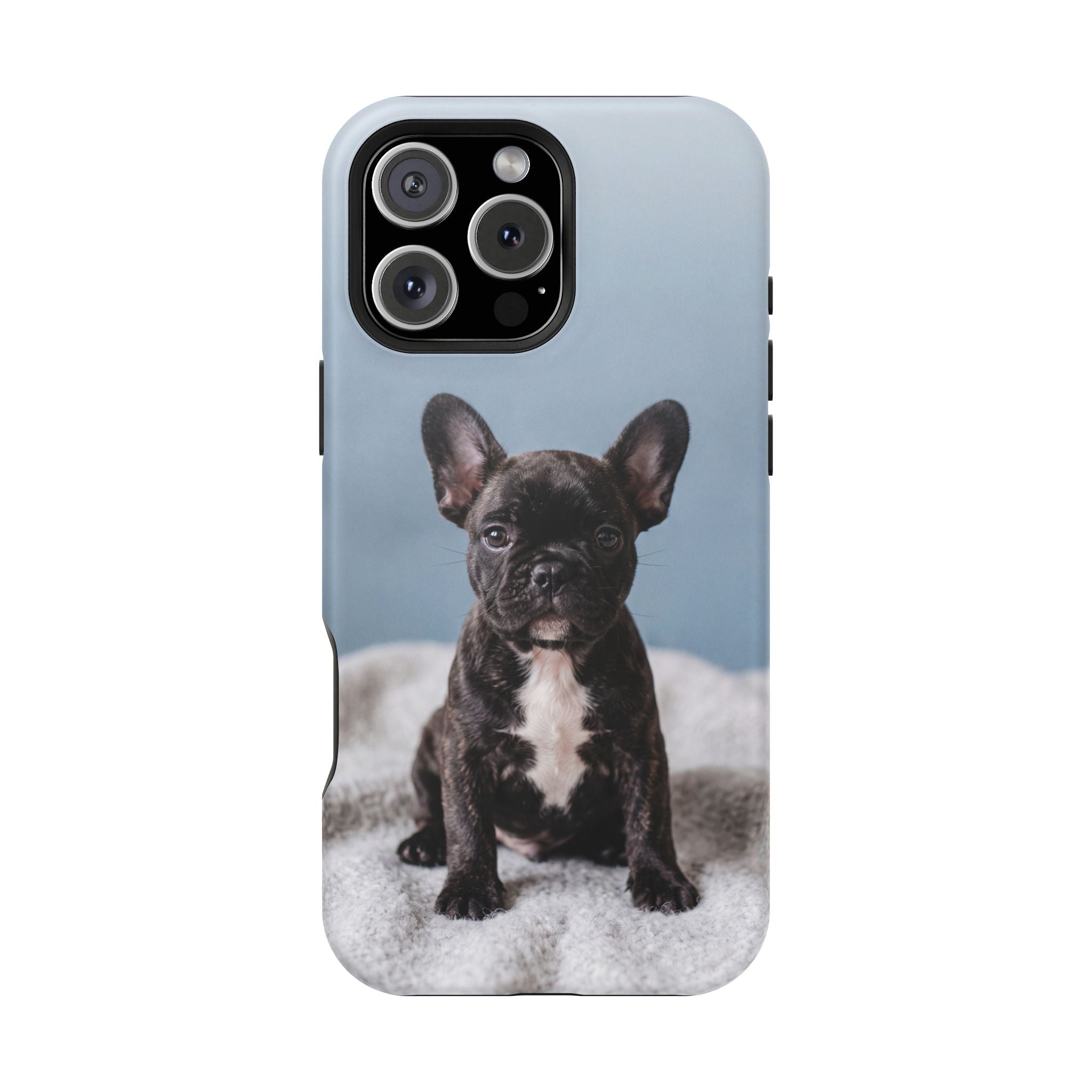 French Bulldog Puppy Phone Case — Impact-Resistant Wireless Charging Cover