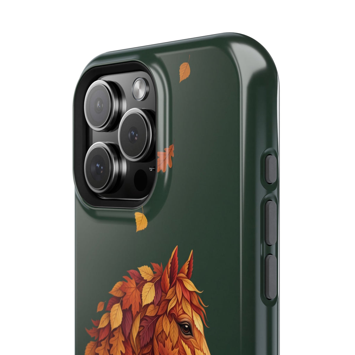 Autumn Leaves Horse Phone Case — Tough Magnetic Case with Wireless Charging