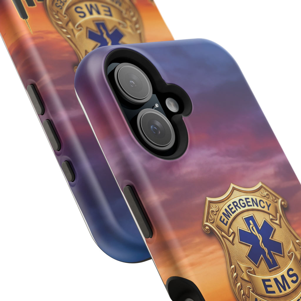 EMS Badge Sunset Skyline Phone Case — Magnetic Wireless Charging Cover