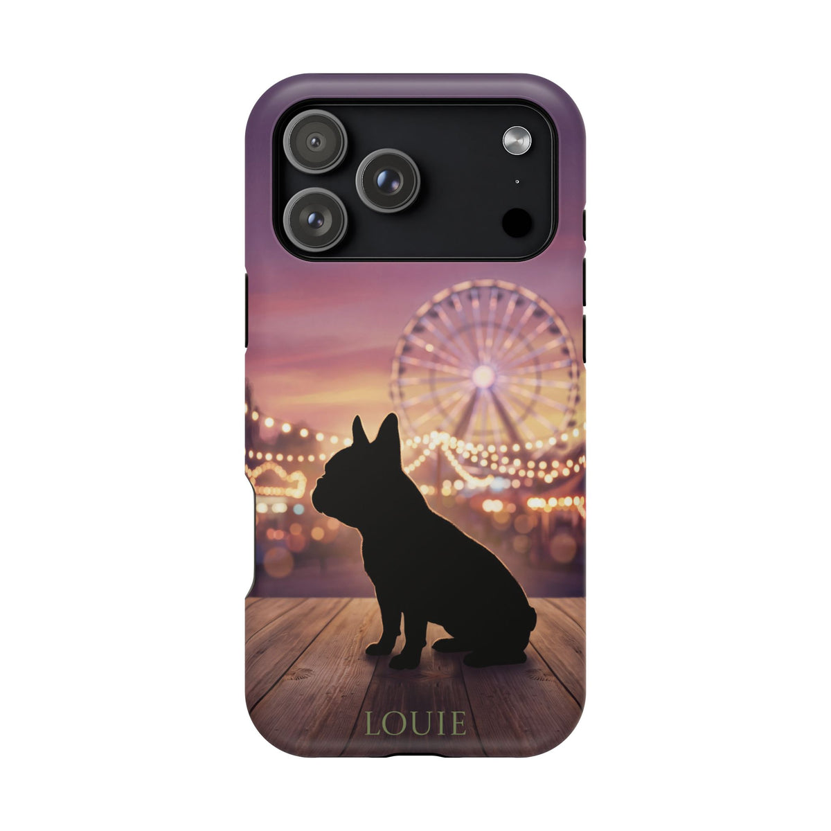Personalized French Bulldog Carnival Nights Phone Case — Wireless Charging Cover
