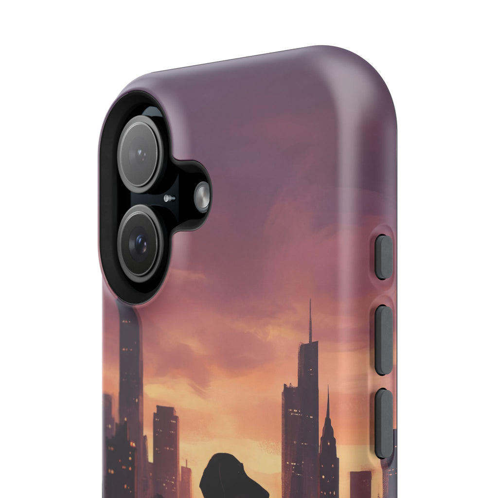 Personalized Dachshund City Skyline Phone Case — Wireless Charging Cover
