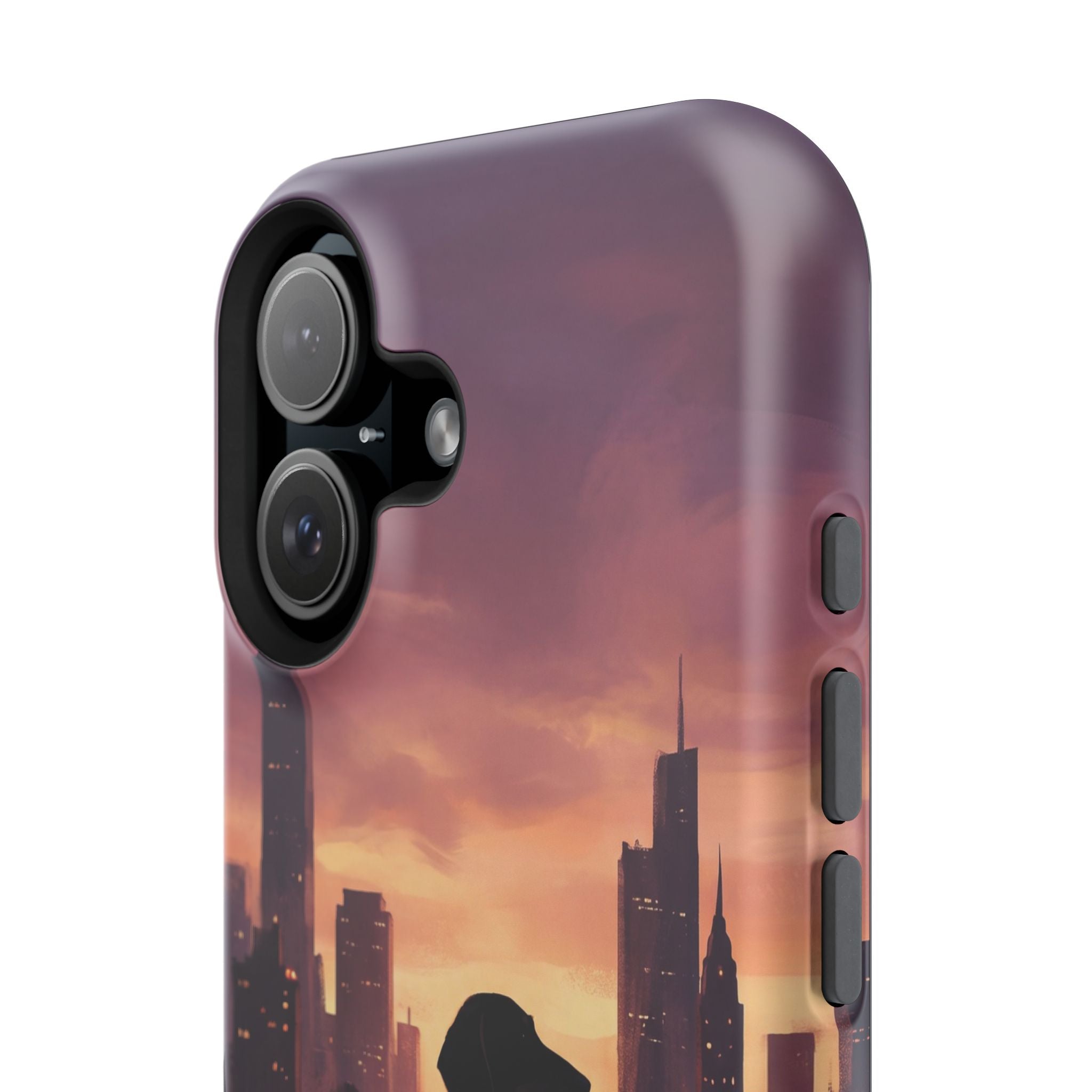 Personalized Dachshund City Skyline Phone Case — Wireless Charging Cover