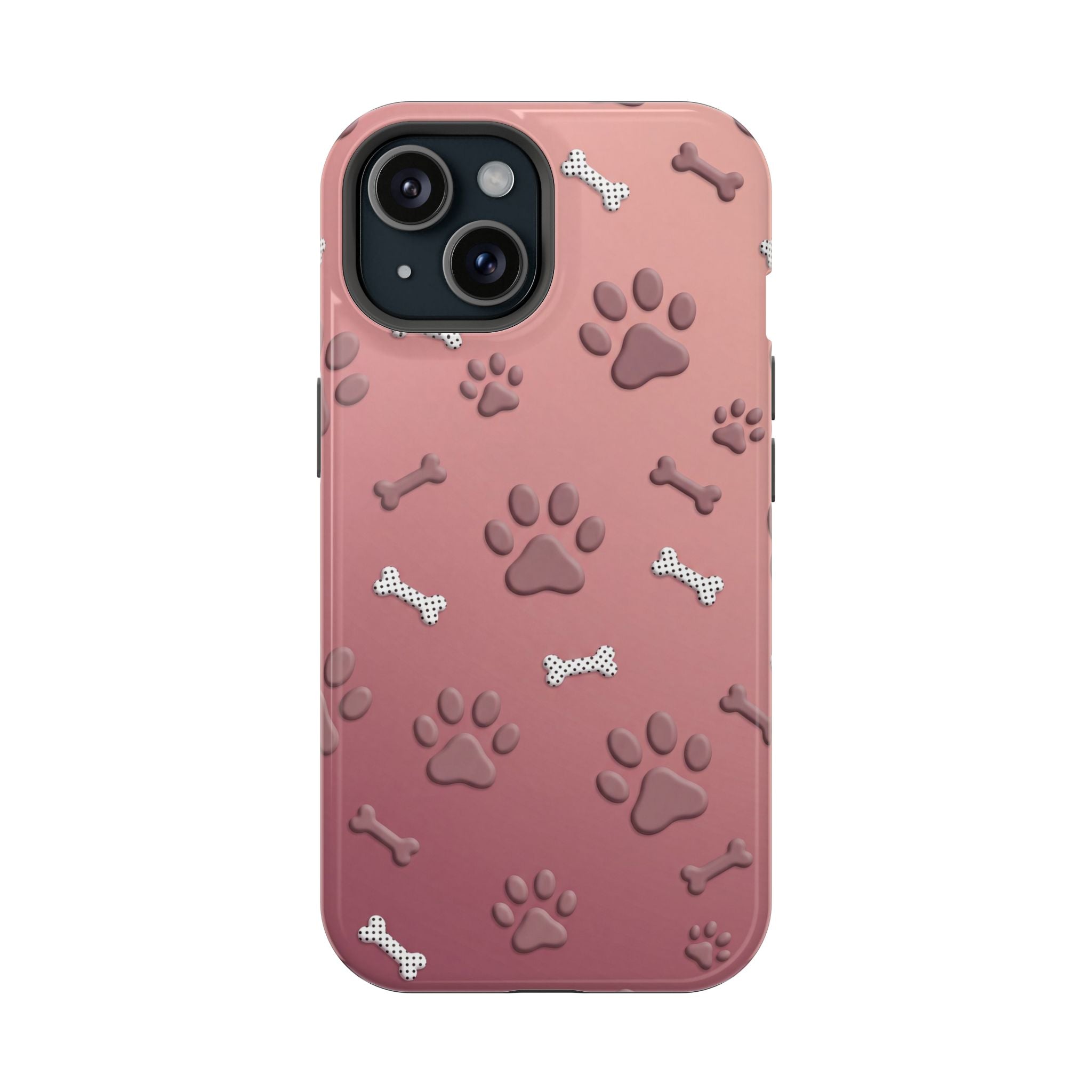 Paws & Bones Phone Case — Impact-Resistant Wireless Charging Cover