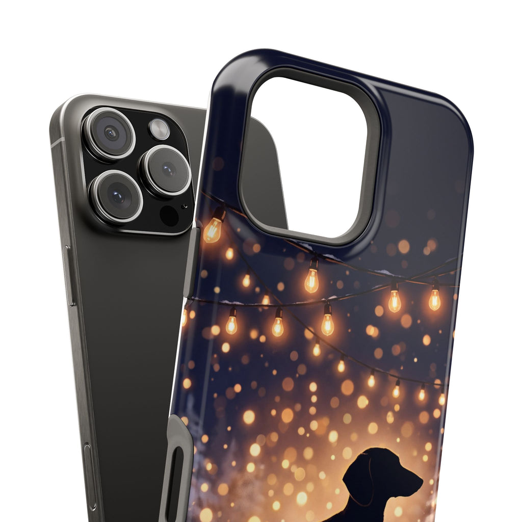 Personalized Dachshund Golden Sparks Phone Case — Wireless Charging Cover