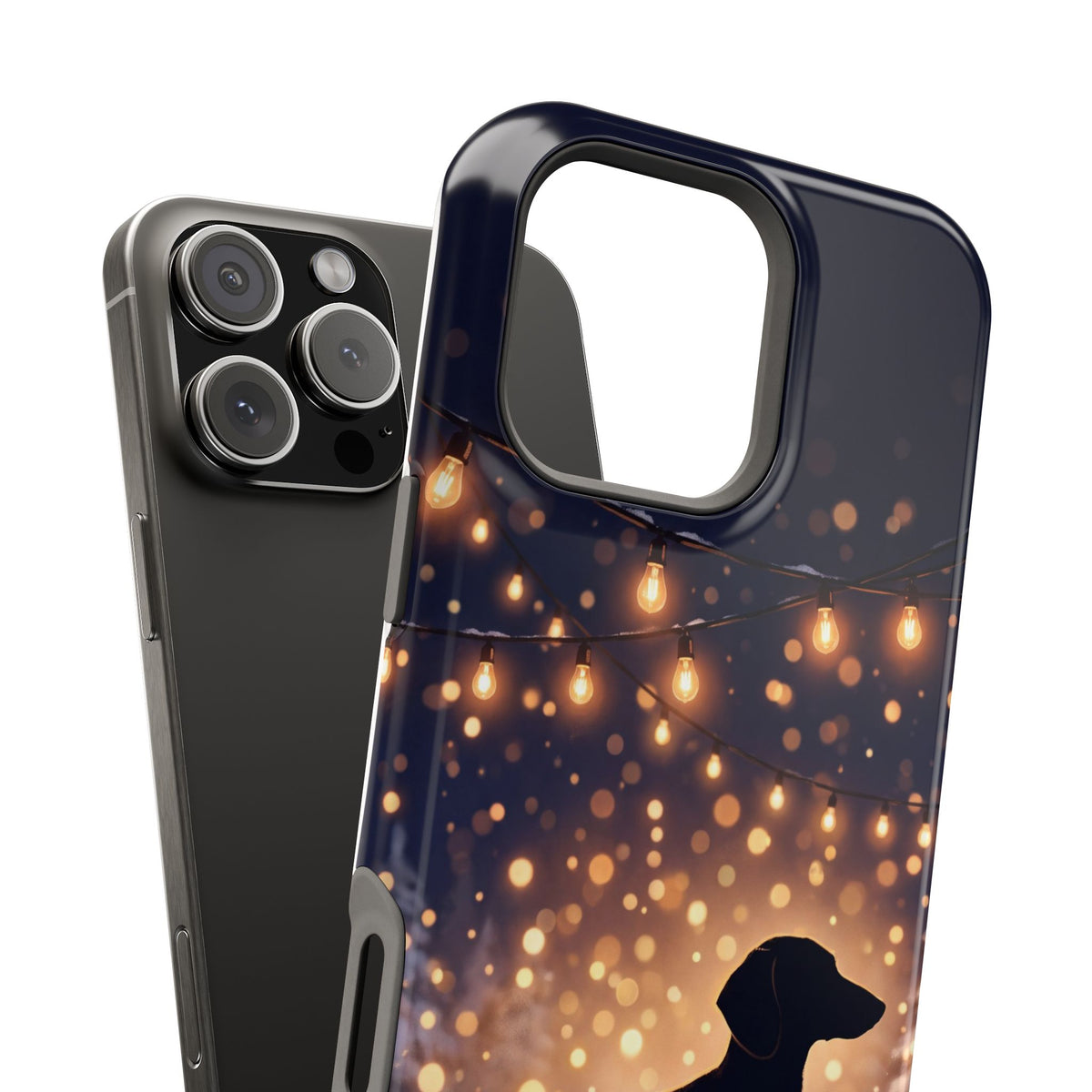 Personalized Dachshund Golden Sparks Phone Case — Wireless Charging Cover