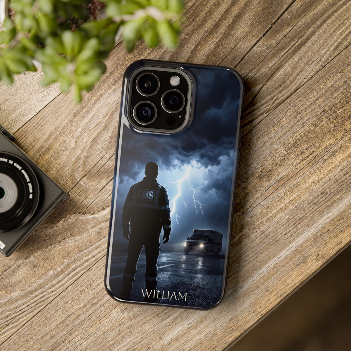 Personalized Lightning Storm EMS Phone Case — Wireless Charging Cover