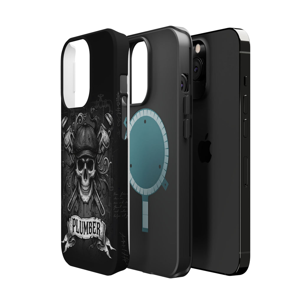 Skull & Wrenches Plumber Phone Case — Wireless Charging Cover