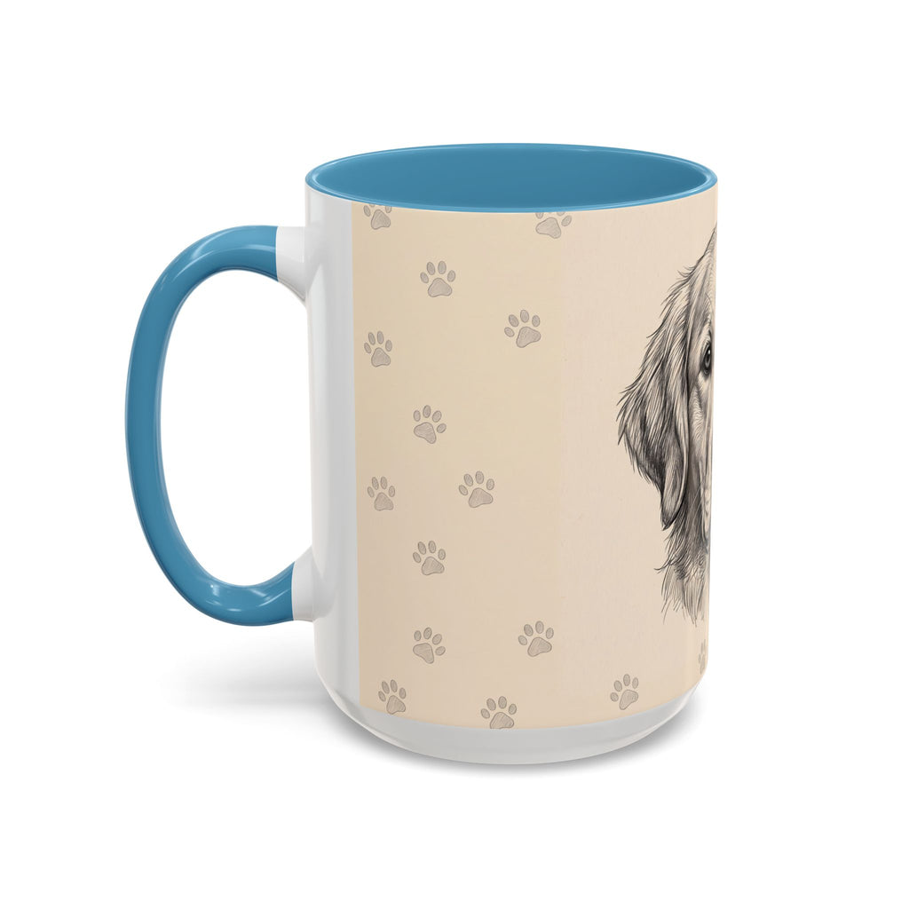 Golden Retriever Sketch Mug | Golden Retriever Lover Gift | Pencil Art Dog Coffee Mug