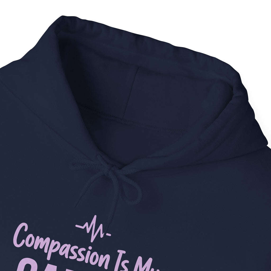 Compassion Is My Cardio Hoodie — Nurse/Healthcare Worker Graphic Pullover