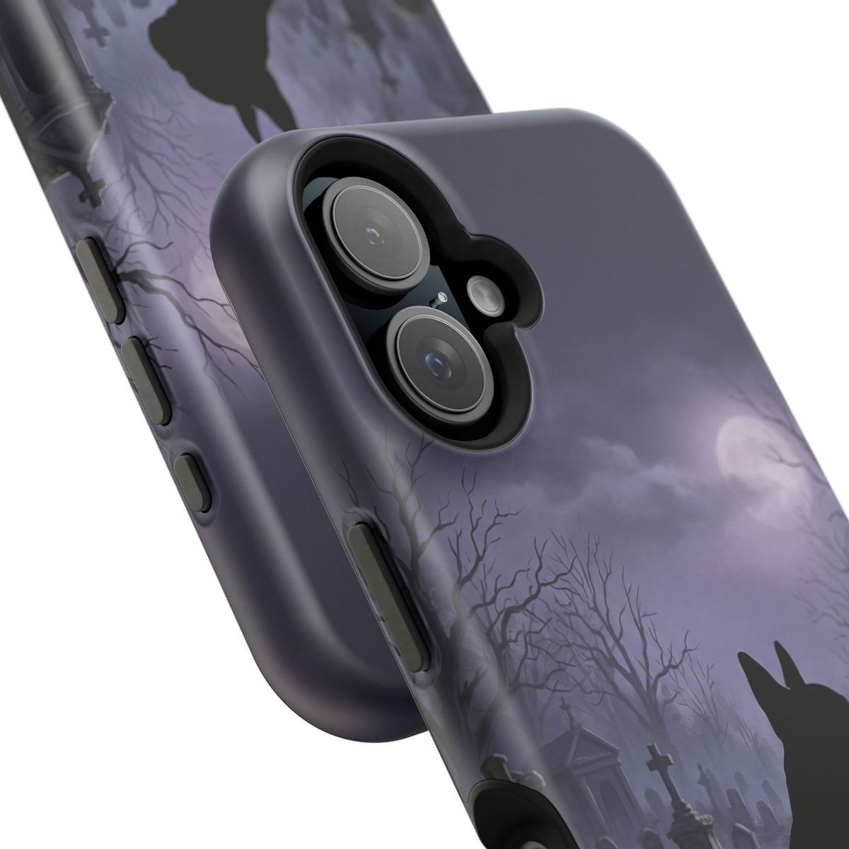Personalized French Bulldog Moonlit Graveyard Phone Case — Wireless Charging Cover