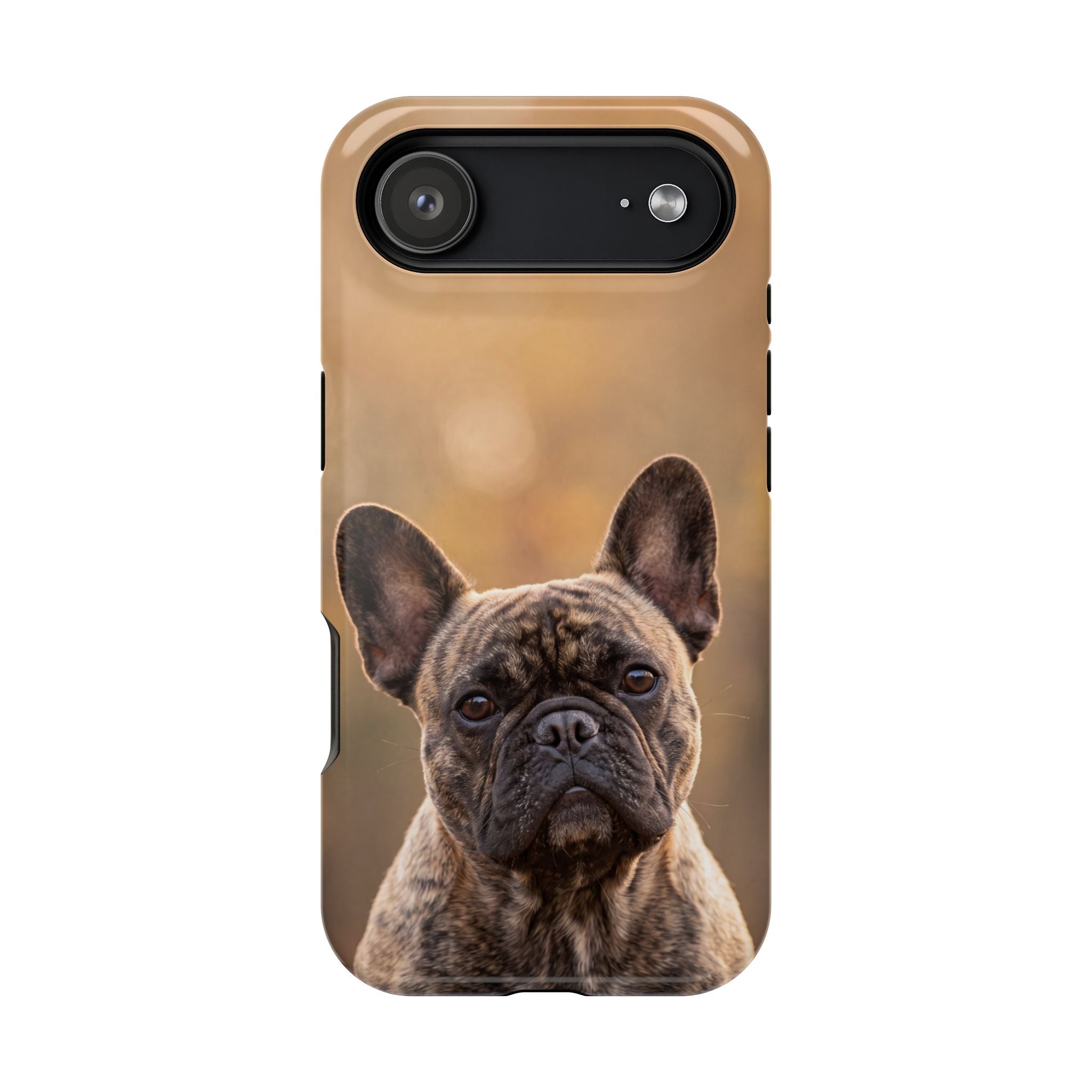 Brindle French Bulldog Phone Case — Impact-Resistant Wireless Charging Cover