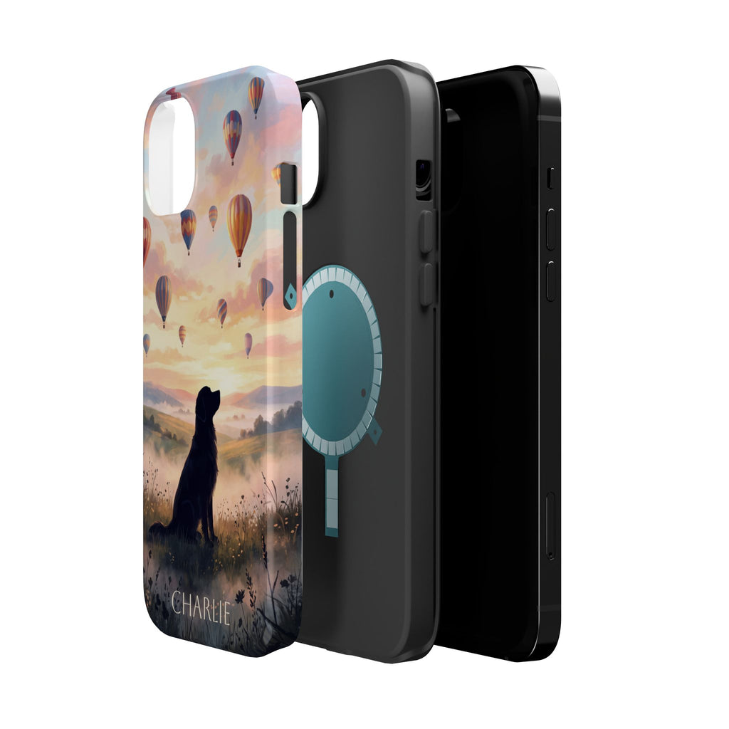 Personalized Golden Retriever Hot Air Balloon Phone Case — Wireless Charging Cover