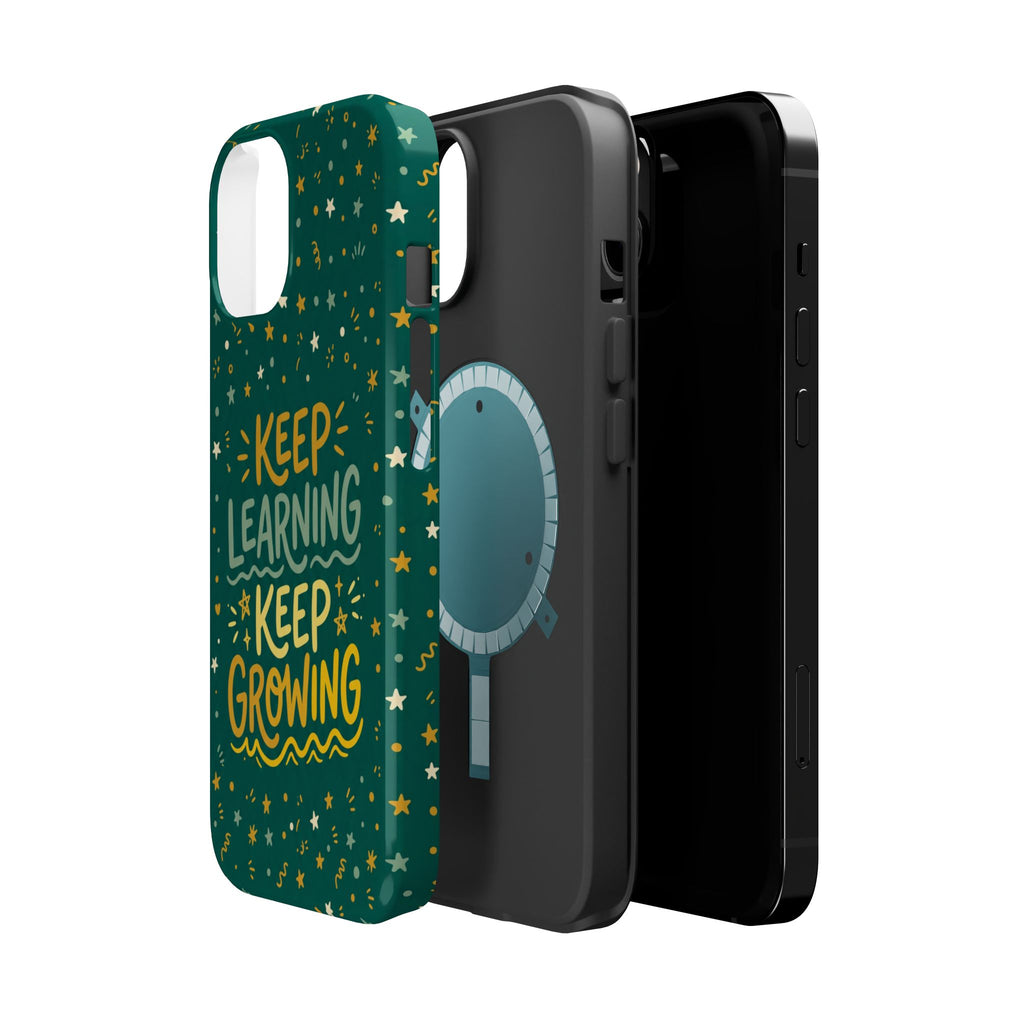 Keep Learning Keep Growing Teacher Phone Case — Wireless Charging Cover