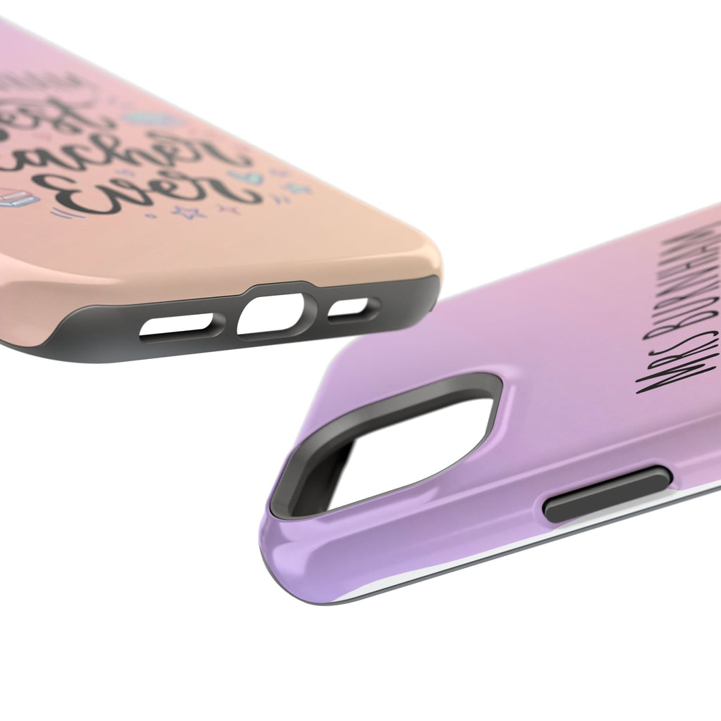 Best Teacher Ever Personalized Phone Case — Wireless Charging Cover