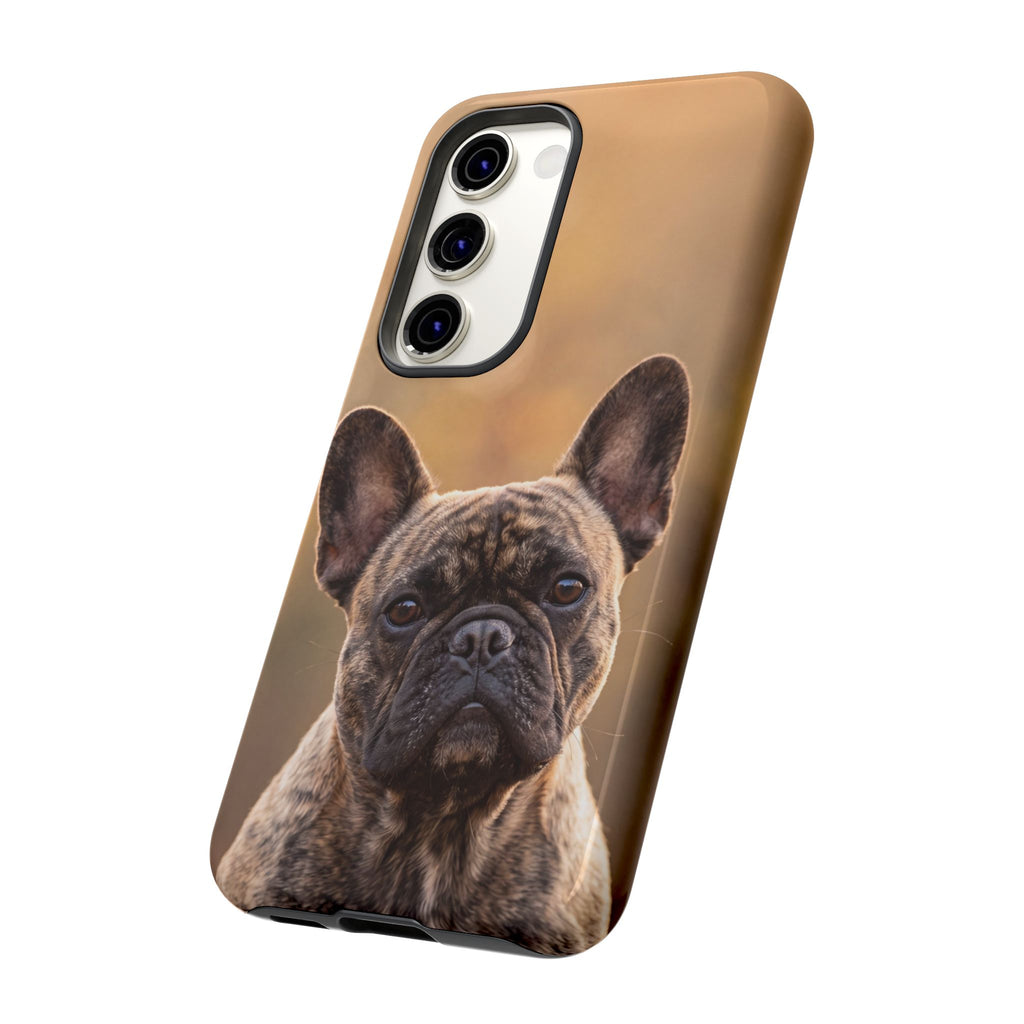French Bulldog Portrait Phone Case | Realistic Brindle Frenchie Photo Case | iPhone & Samsung