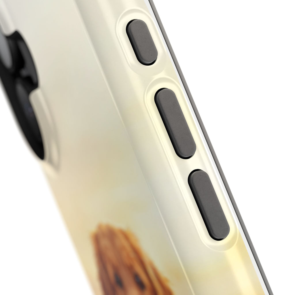 Beach Golden Retriever Phone Case — Impact-Resistant Wireless Charging Cover
